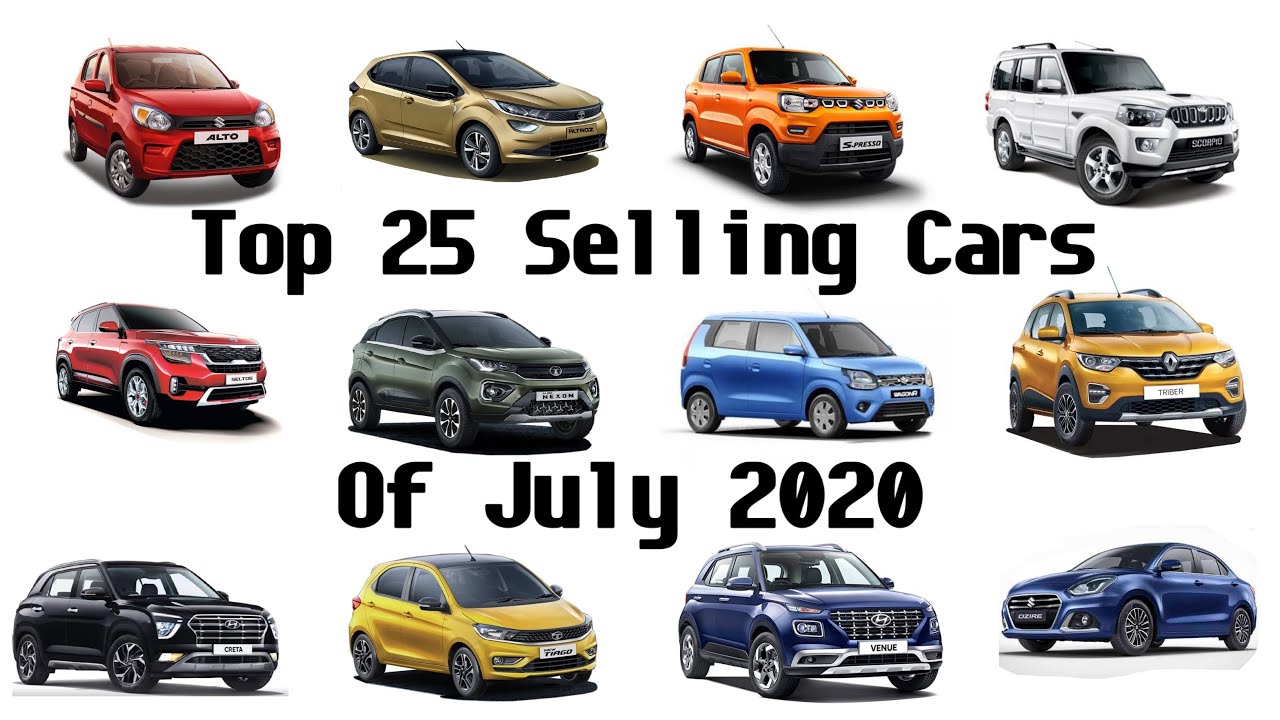 Top 25 Selling Cars of July 2020 in India Maruti Suzuki,Hyundai,Kia