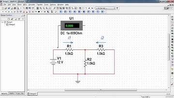 NI Multisim: Measure DC current with an ammeter indicator