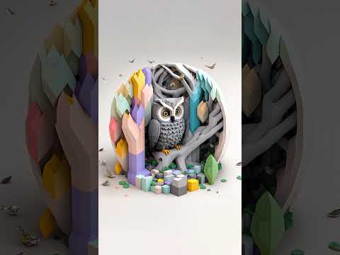 Voxel owl