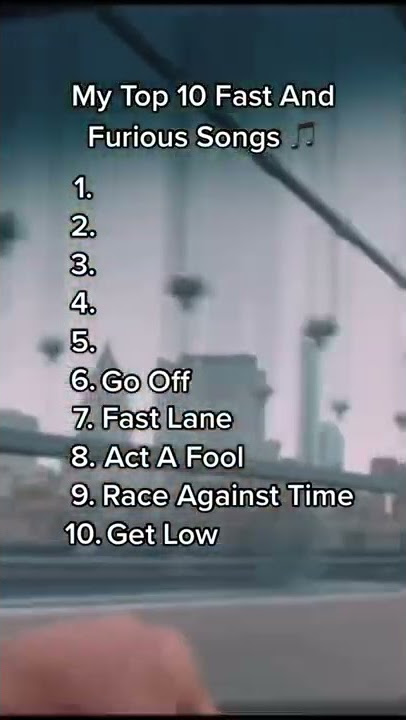 top 10 fast end furious song
