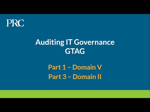 PRC Webinars - Auditing IT Governance
