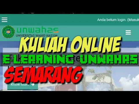 #KULIAHONLINE PANDUAN LOGIN E-LEARNING UNWAHAS SEMARANG