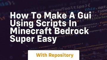 how to make a gui using scripts in minecraft bedrock super easy
