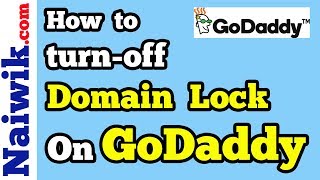 How to turn off Domain Lock on Godaddy || Unlock Domain