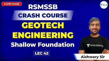 Geotechnical Engineering|Lec 42| Shallow Foundation|SSC JE, RSMSSB, UPPCL & UPPSC Exam