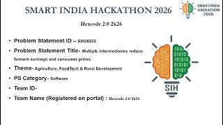 SIH 2026 Presentation | Team Hexcode 2.0 2k26 | Problem Statement SIH26033