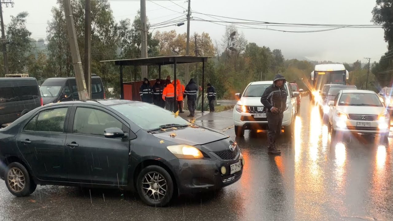 AGUA NIEVE A ESTA HORA EN CARRETERA EL COBRE