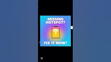 iPhone hotspot missing?🤔fix personal hotspot not working in just 1 second