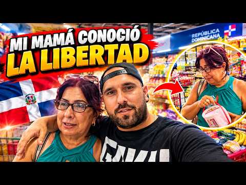 Mi MAMÁ llora EMOCIONADA al conocer un SUPERMERCADO en REPUBLICA DOMINICANA