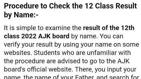 ajk board 12th result 2022 | When FSC result is coming? | how to verify fsc result
