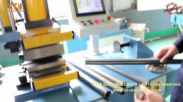 Tube end forming machine double clamping tube beading turnups reducing swaging machine