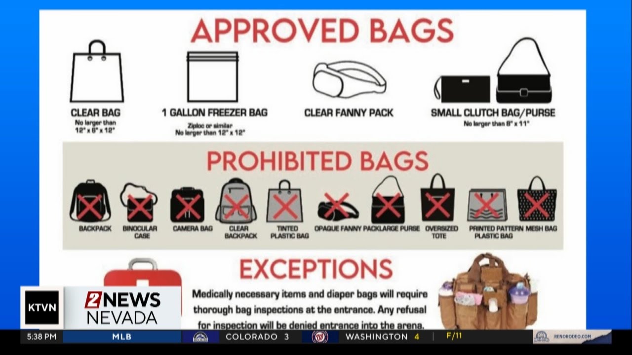 Reno Rodeo clear bag policy - YouTube