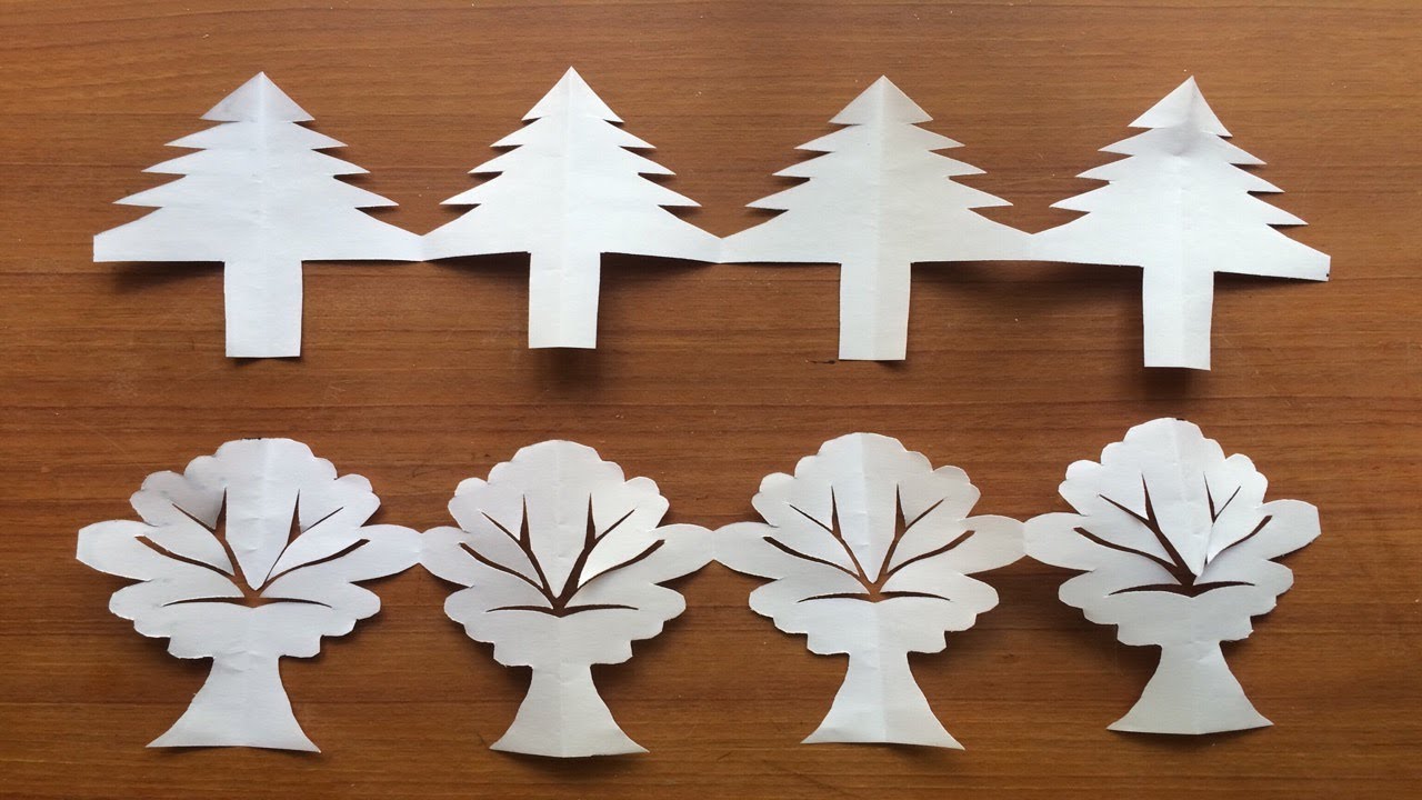 Christmas Decoration Ideas Tree Border Pattern Form Craft Paper