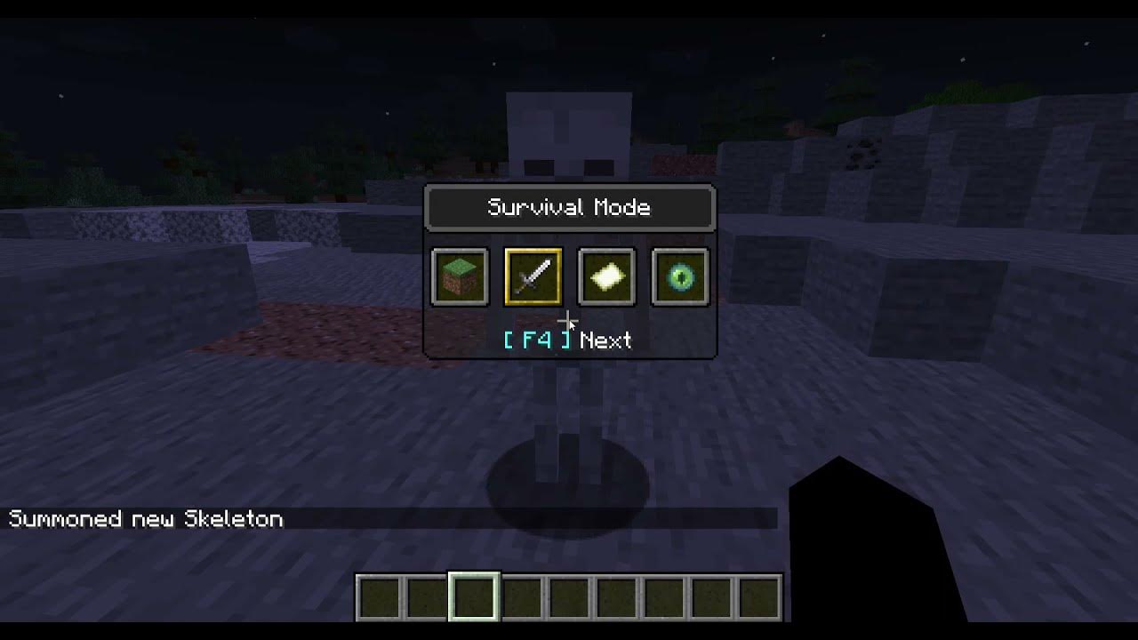 How to Spawn Minecraft Skeleton without bow YouTube