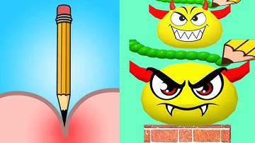 DRAW TO SMASH, Draw To Crush, SAVE THE DOG vs TRICKY BRAIN STORY: Help Me,Funny Gameplay,Part#221.