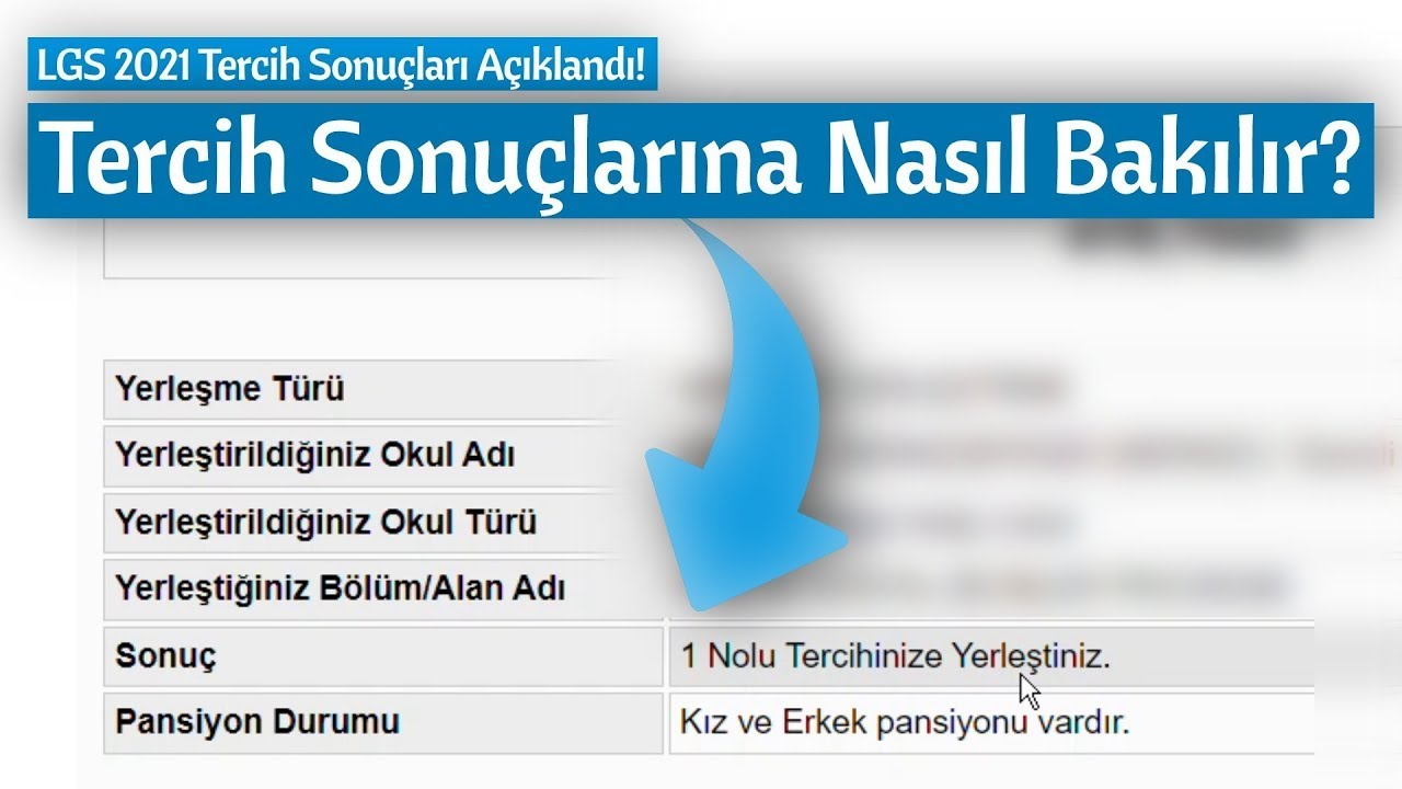 Lgs Tercih Sonuclari Nasil Ogrenilir 2021 Youtube