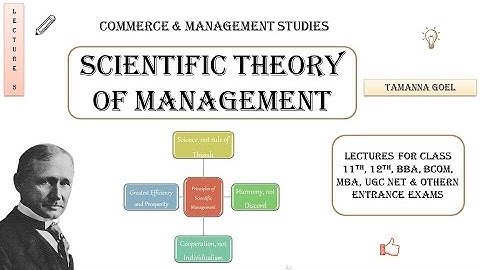 Scientific Theory of Management || F W Taylor || Principles and Techniques || Lecture 5