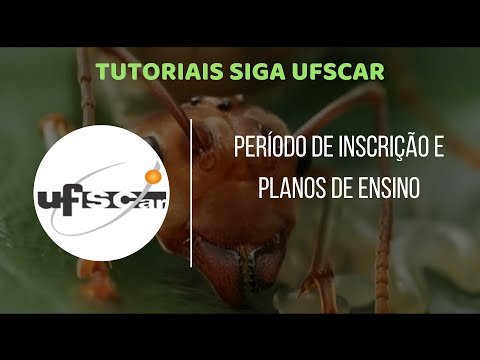 SIGA UFSCAR: Inscrição em matérias e planos de ensino