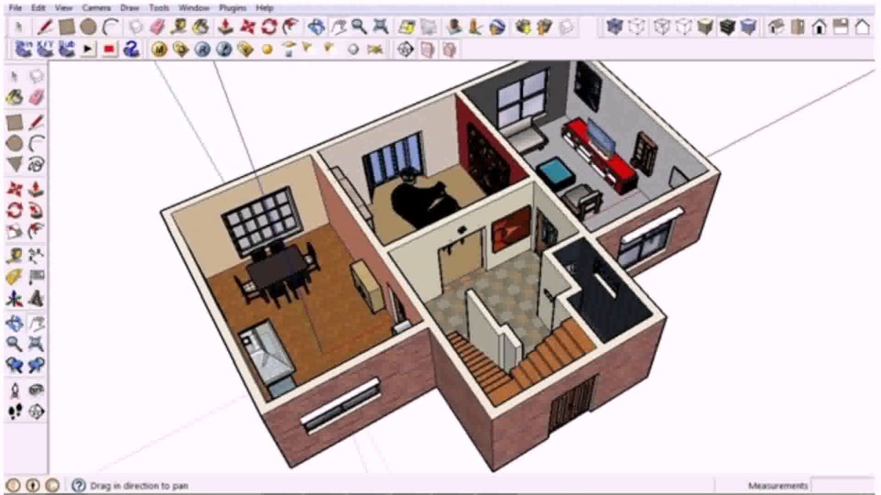 Floor Plan View In Sketchup (see description) - YouTube