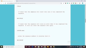 what is sequence in sql | how to create and drop  sequence in sql
