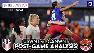 POST-GAME ANALYSIS: USWNT 🇺🇸 vs. CanWNT 🇨🇦 in 2024 SheBelieves Cup FINAL