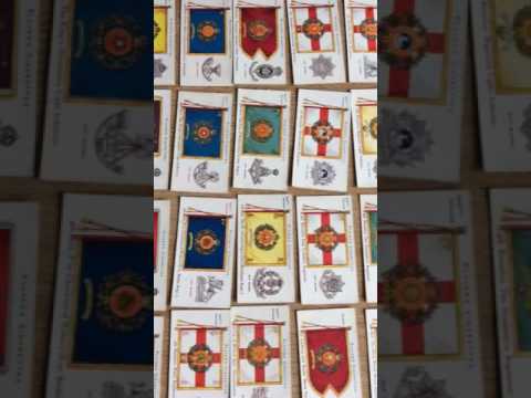 1910 cigarette card set regimental colours and cap badges british army