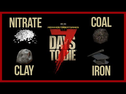 7 Days To Die PS4: Tips How To Find Clay, Coal, Iron and Nitrate on the ground - Forest Biome