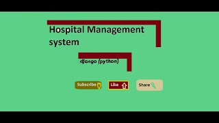 Hospital Management System PART 1 in Django-python
