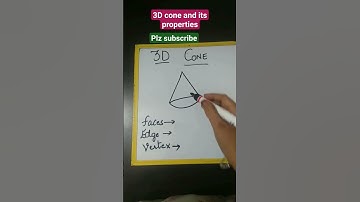 3d cone its properties #shorts #ytshorts  #youtubeshorts #3dshapes #3dcone