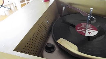 RCA Hi-Fi record player playing a 33.3 RPM LP record.