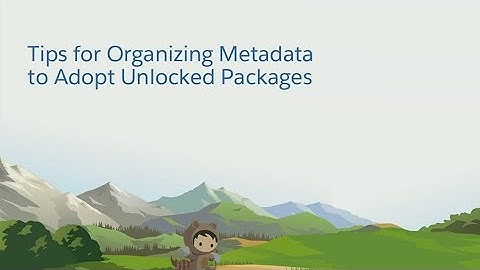 Tips for Organizing Metadata to Adopt Unlocked Packages