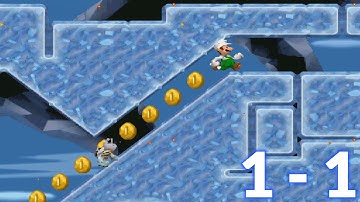 [NSMB3 - v4.0 Demo 2022] Course 1-1 (101% Walkthrough)