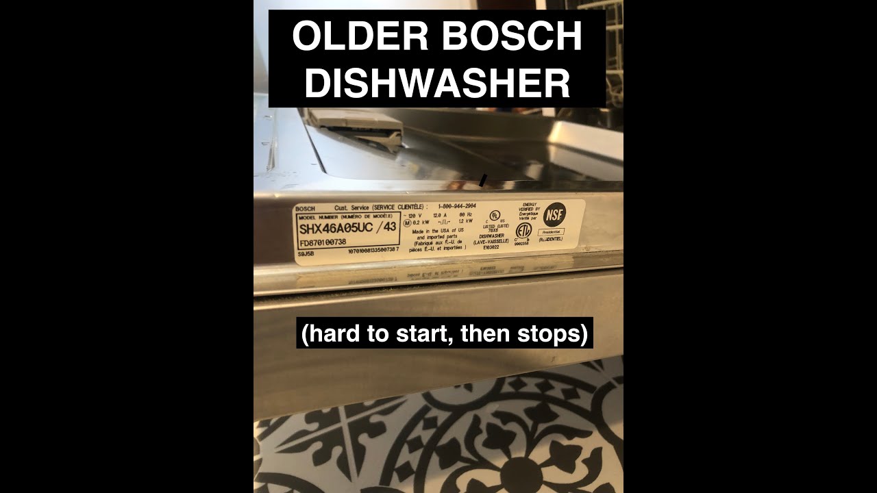 BOSCH dishwasher repair. Model SHX46A05UC. YouTube