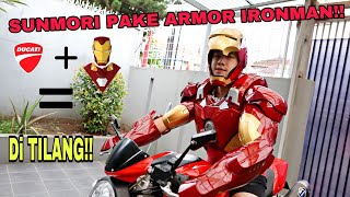 SUNMORI PAKE ARMOR IRONMAN SAMBIL NYARI ODADING MANG OLEH! RIDING GEAR LEBIH MAHAL DARI DUCATINYA!!!