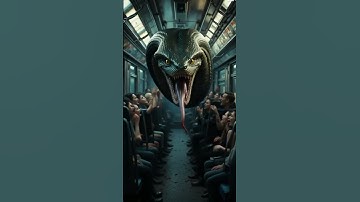 BIG SNAKE ON THE TRAIN  #snake #horror #animation #scary #aiart #ai