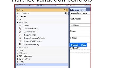 ASP.Net ValidationControls