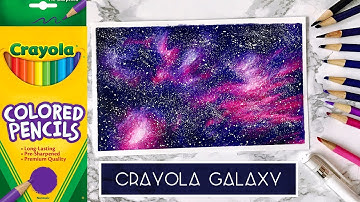 Draw a Galaxy with Cheap Coloured Pencils | Crayola Challenge
