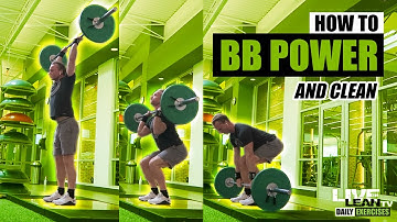 How To Do A BARBELL POWER CLEAN AND PRESS | Exercise Demonstration Video and Guide