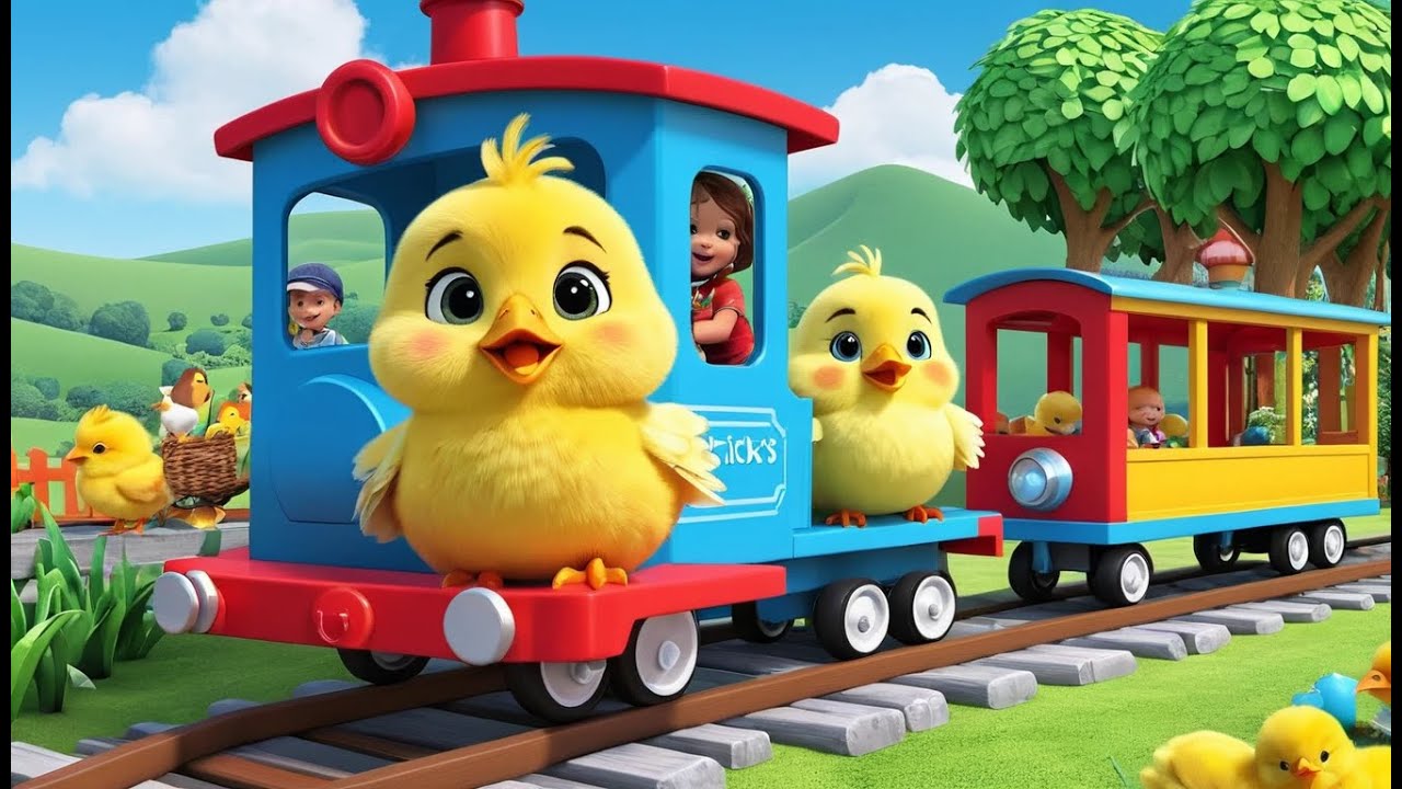 Chicks Ride a Tiny Train 🚂 | Fun Nursery Rhymes & Kids Songs 2025 - YouTube
