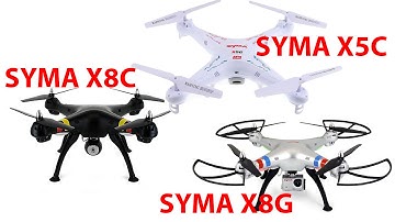 Syma X5C Quadcopter vs Syma X8G or X8C - Learn on Syma X5C or STRAIGHT to X8G for Better Video?