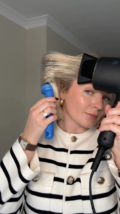 Wash and blow dry routine on a blonde bouncy bob! #hairroutine #hairwashday #shorthairstyles