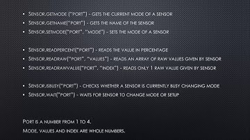 Sensor commands in EV3 Basic