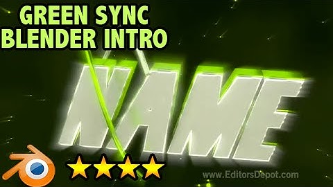 Epic Green Sync Blender ONLY 3D Intro Template with Tutorial | FREE 3D Intro #90