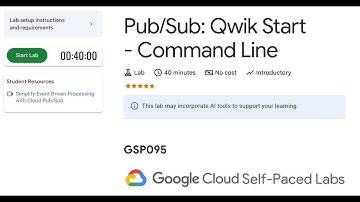 GSP095-Pub/Sub: Qwik Start - Command Line | Google Cloud Qwiklabs 2025
