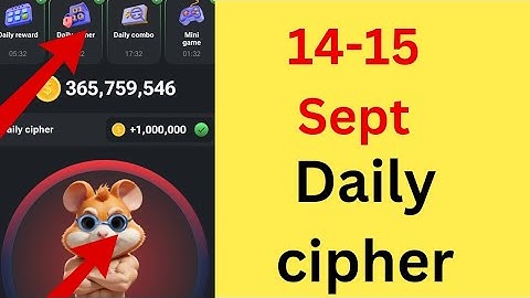 Hamster Kombat Daily cipher today 14th-15th September 100% solved