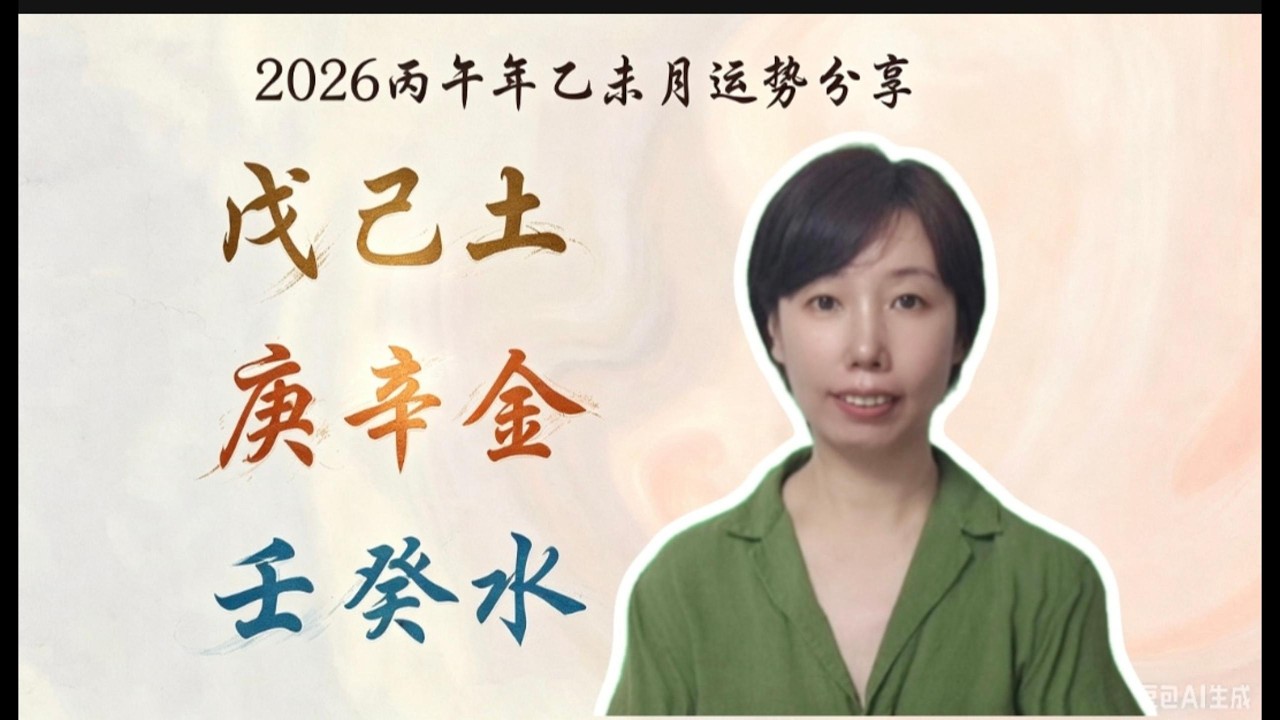 2026丙午年乙未月 戊己土、庚辛金、壬癸水运势分享/事业运势/财富运势 縮圖
