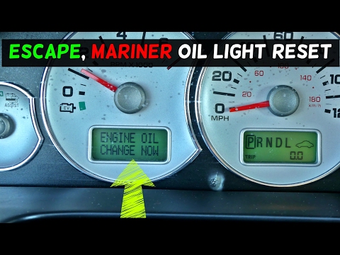 HOW TO RESET CHANGE ENGINE OIL ON FORD ESCAPE MERCURY MARINER