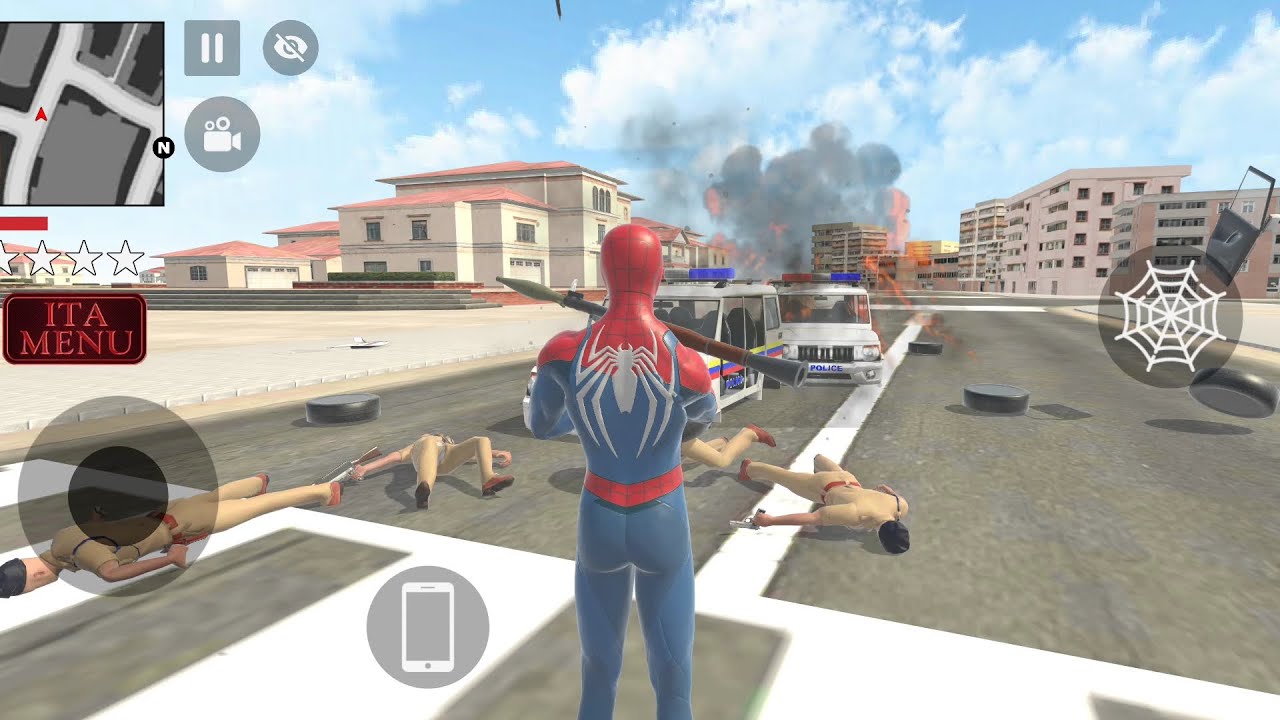 Spider 🕸️ vs police 🚨 in gta 6 