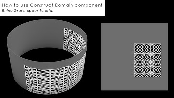 How to use Construct Domain component Rhino Grasshopper Tutorial
