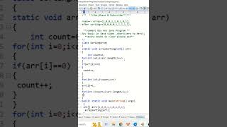 Sort 0,1 Array program in Java #education #learning #viral  #shorts #shortvideo #youtubeshorts